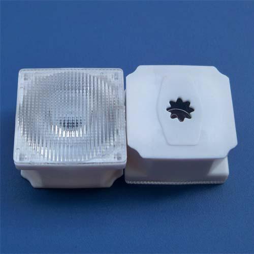 21.6mm Square lens with tape 10x60degree oval light spot for CREE XPE|XTE|XBD OSRAM 3131 LEDs(HX-CRF-B)