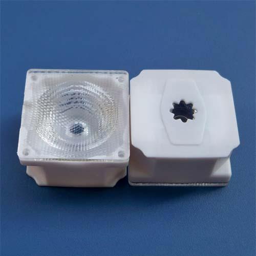 21.6mm Square lens with tape 48degree oval light spot for CREE XPE|XTE|XBD OSRAM 3131 LEDs(HX-CR-48L)