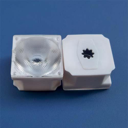 21.6mm Square lens with tape 30degree oval light spot for CREE XPE|XTE|XBD OSRAM 3131 LEDs(HX-CR-30L)