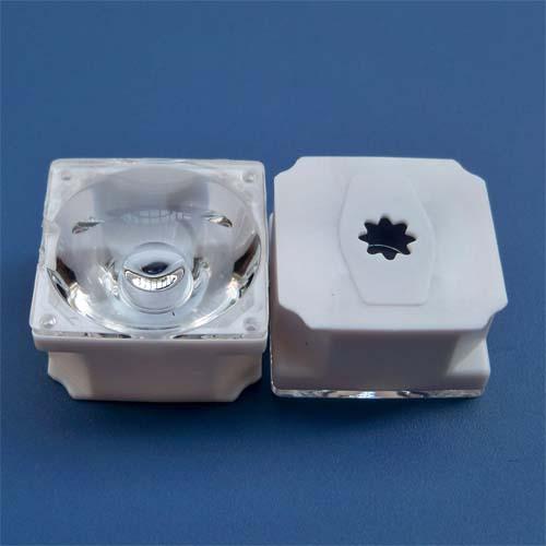 21.6mm Square lens with tape 6degree oval light spot for CREE XPE|XTE|XBD OSRAM 3131 LEDs(HX-CR-6)